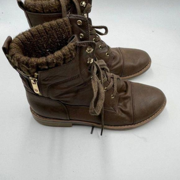 Tommy Hilfiger Shoes - Tommy Hilfiger Brown‎ Tie Ankle Booties